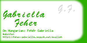 gabriella feher business card