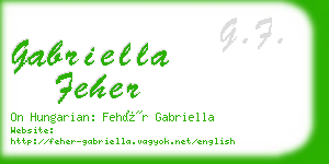 gabriella feher business card